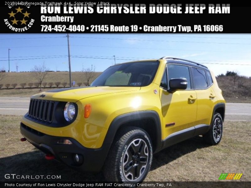 Solar Yellow / Black 2015 Jeep Renegade Trailhawk 4x4