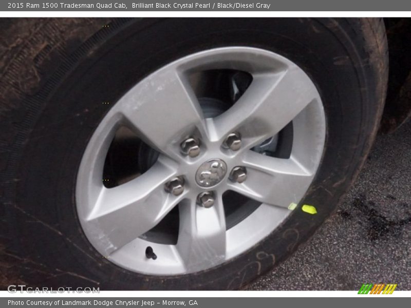 Brilliant Black Crystal Pearl / Black/Diesel Gray 2015 Ram 1500 Tradesman Quad Cab