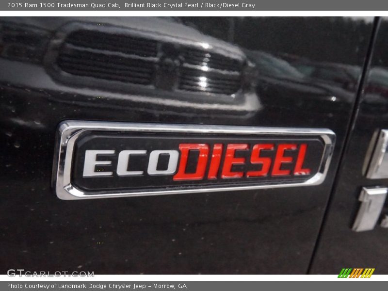 Brilliant Black Crystal Pearl / Black/Diesel Gray 2015 Ram 1500 Tradesman Quad Cab