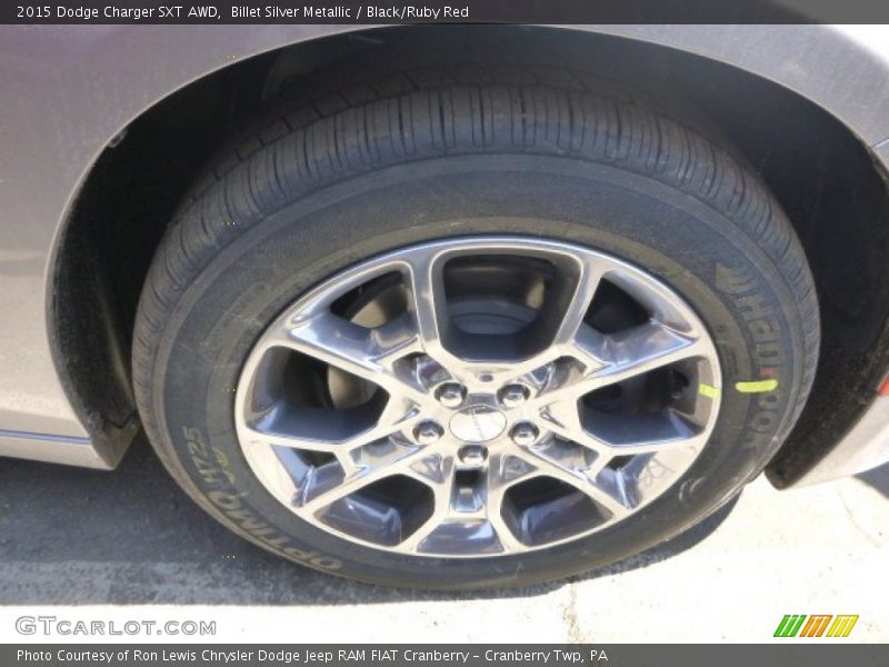 Billet Silver Metallic / Black/Ruby Red 2015 Dodge Charger SXT AWD
