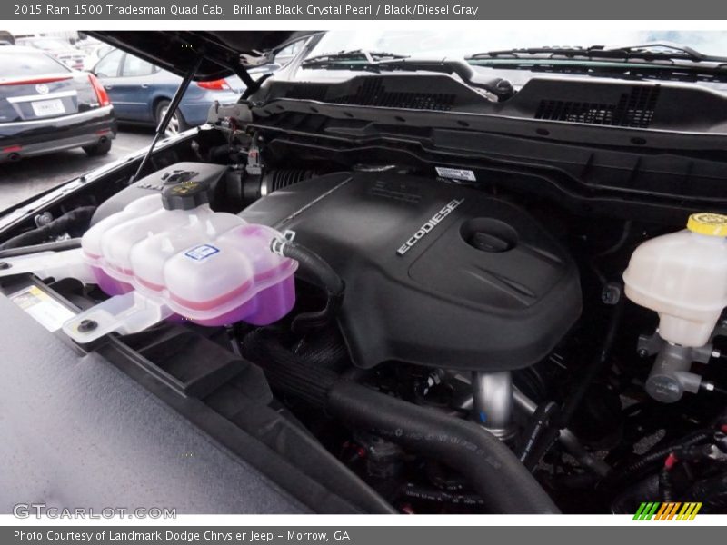 Brilliant Black Crystal Pearl / Black/Diesel Gray 2015 Ram 1500 Tradesman Quad Cab