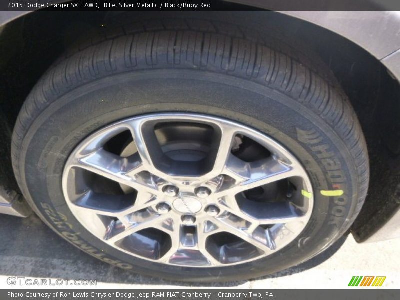 Billet Silver Metallic / Black/Ruby Red 2015 Dodge Charger SXT AWD