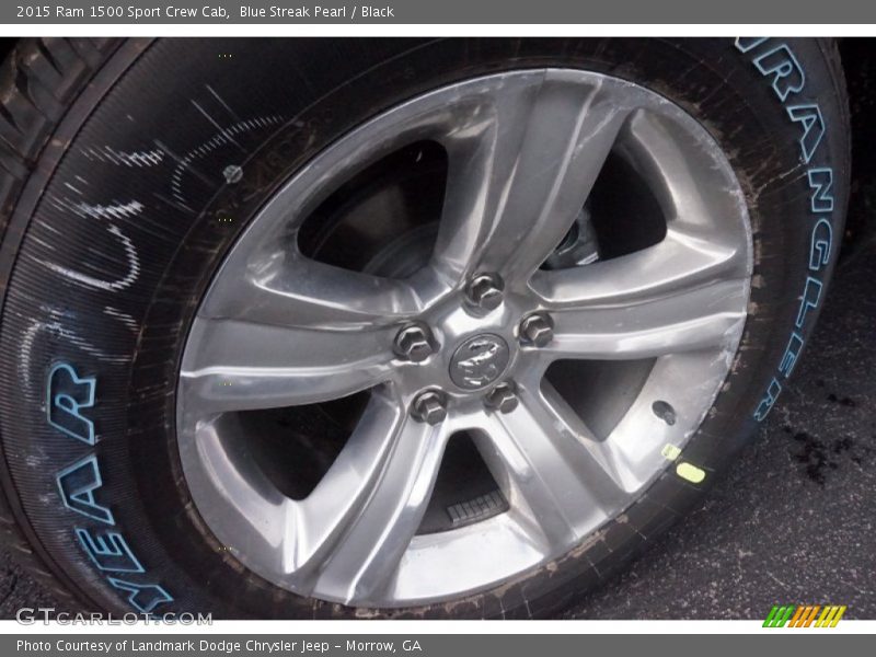 Blue Streak Pearl / Black 2015 Ram 1500 Sport Crew Cab