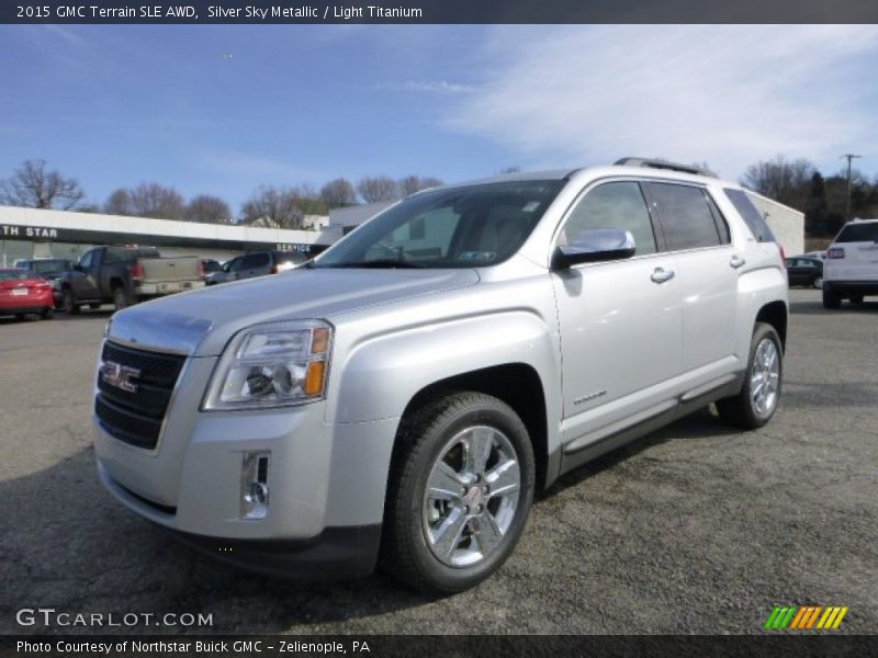 Silver Sky Metallic / Light Titanium 2015 GMC Terrain SLE AWD