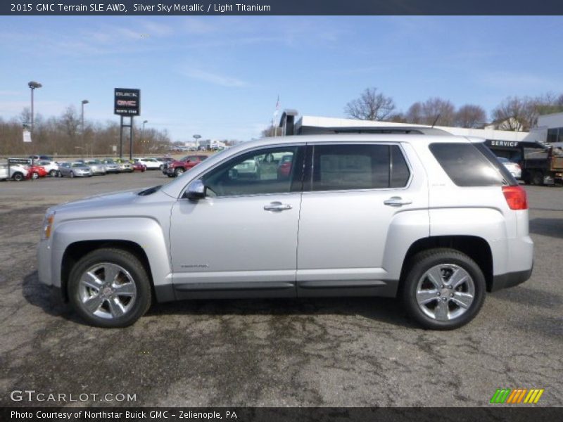 Silver Sky Metallic / Light Titanium 2015 GMC Terrain SLE AWD