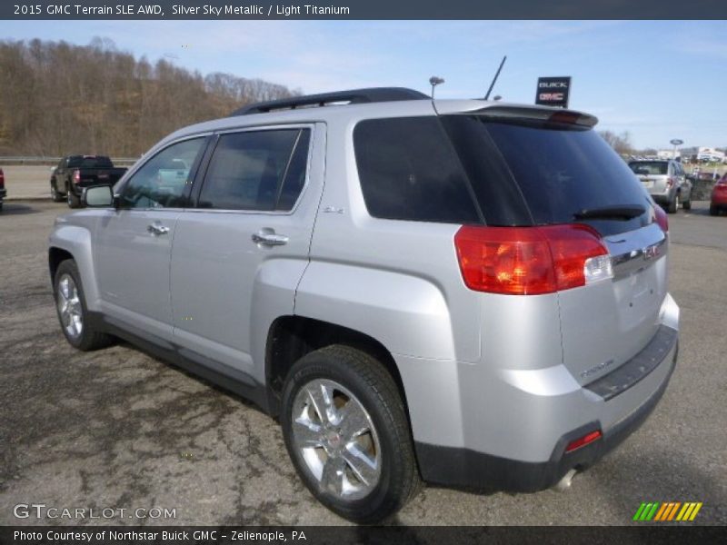 Silver Sky Metallic / Light Titanium 2015 GMC Terrain SLE AWD
