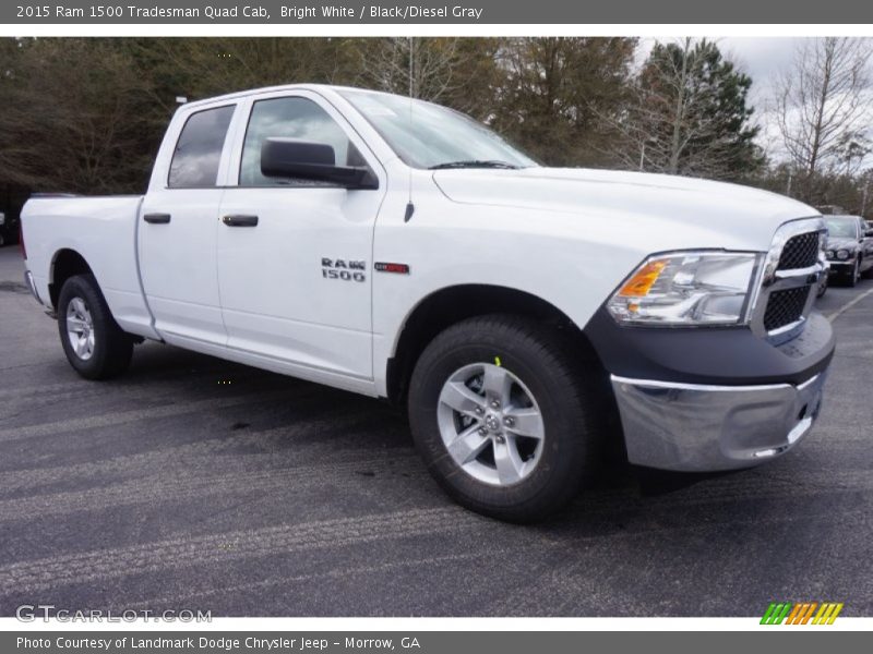 Bright White / Black/Diesel Gray 2015 Ram 1500 Tradesman Quad Cab
