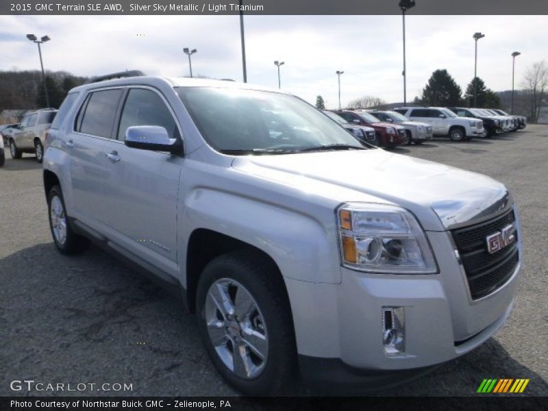 Silver Sky Metallic / Light Titanium 2015 GMC Terrain SLE AWD