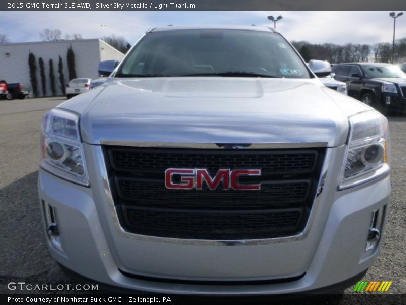 Silver Sky Metallic / Light Titanium 2015 GMC Terrain SLE AWD
