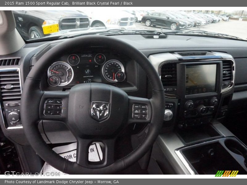 Brilliant Black Crystal Pearl / Black 2015 Ram 1500 Sport Regular Cab