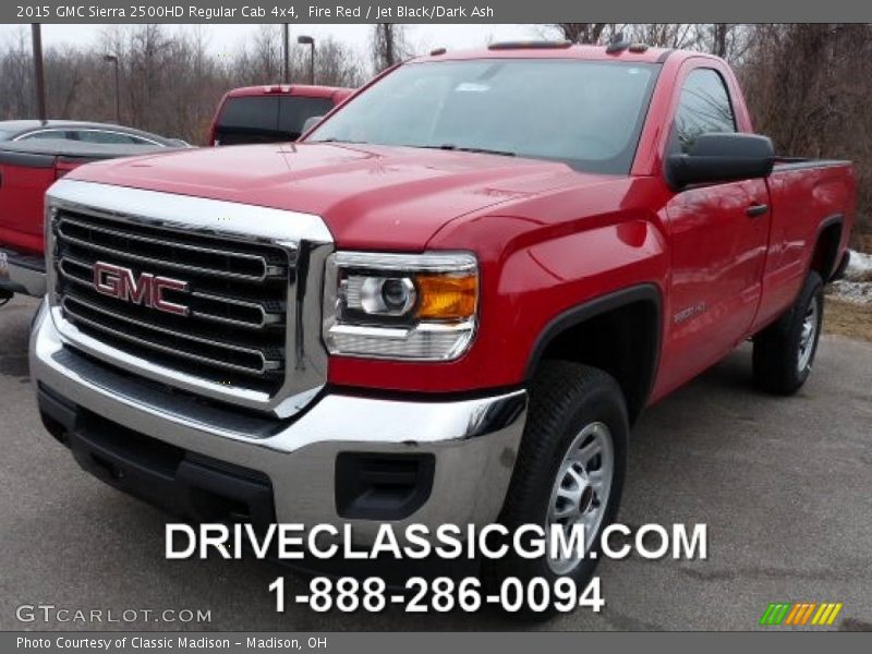 Fire Red / Jet Black/Dark Ash 2015 GMC Sierra 2500HD Regular Cab 4x4
