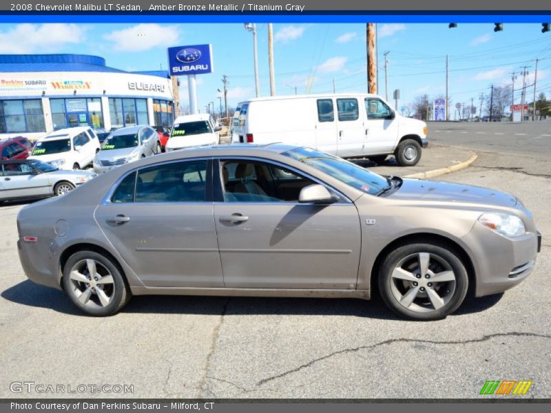 Amber Bronze Metallic / Titanium Gray 2008 Chevrolet Malibu LT Sedan