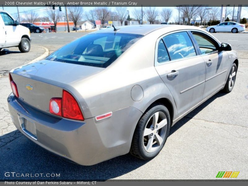 Amber Bronze Metallic / Titanium Gray 2008 Chevrolet Malibu LT Sedan