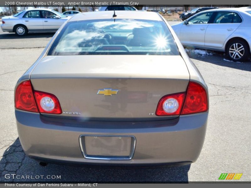 Amber Bronze Metallic / Titanium Gray 2008 Chevrolet Malibu LT Sedan