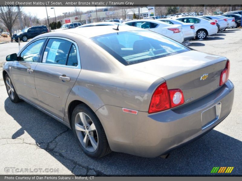 Amber Bronze Metallic / Titanium Gray 2008 Chevrolet Malibu LT Sedan