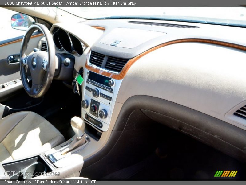 Amber Bronze Metallic / Titanium Gray 2008 Chevrolet Malibu LT Sedan