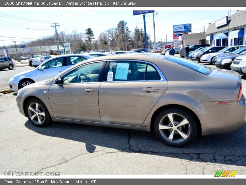 Amber Bronze Metallic / Titanium Gray 2008 Chevrolet Malibu LT Sedan