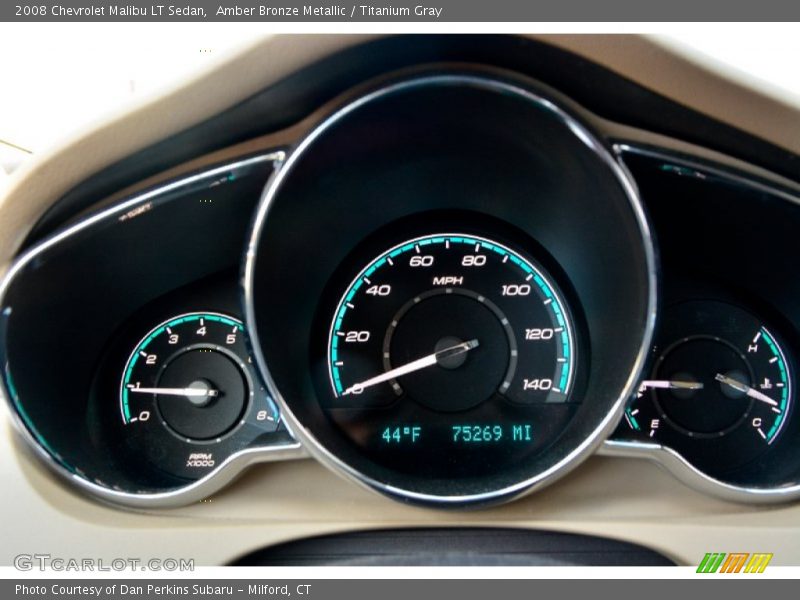 Amber Bronze Metallic / Titanium Gray 2008 Chevrolet Malibu LT Sedan