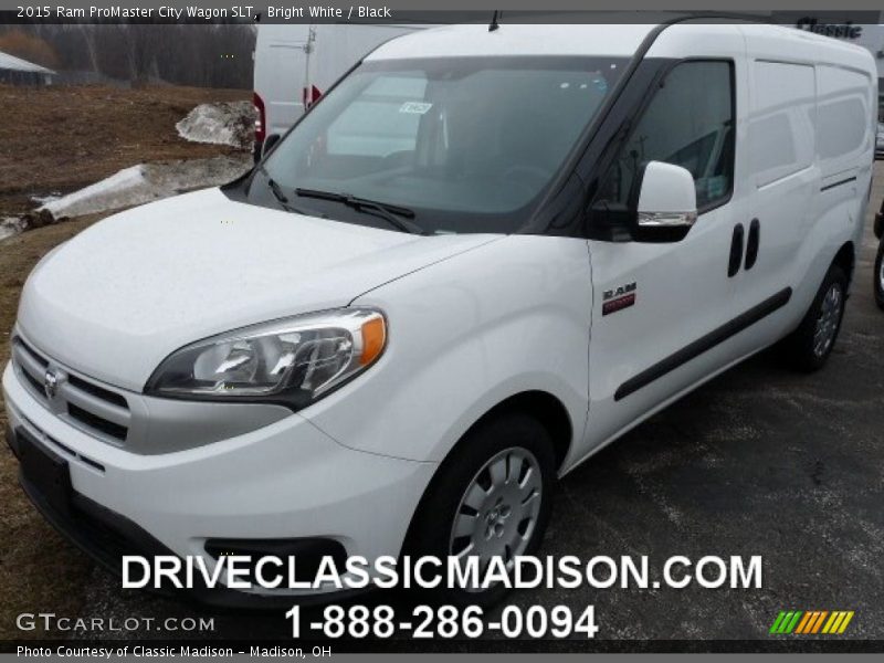Bright White / Black 2015 Ram ProMaster City Wagon SLT