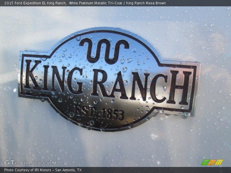 White Platinum Metallic Tri-Coat / King Ranch Mesa Brown 2015 Ford Expedition EL King Ranch