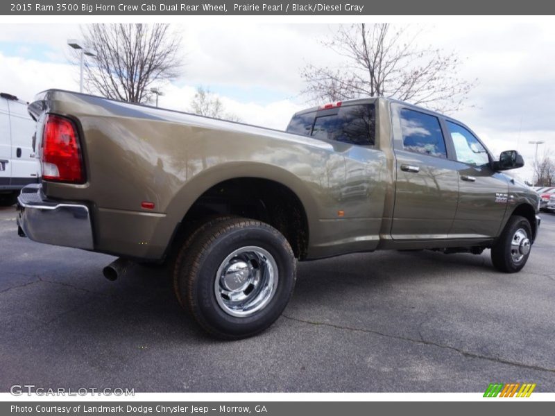 Prairie Pearl / Black/Diesel Gray 2015 Ram 3500 Big Horn Crew Cab Dual Rear Wheel