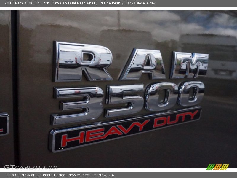 Prairie Pearl / Black/Diesel Gray 2015 Ram 3500 Big Horn Crew Cab Dual Rear Wheel