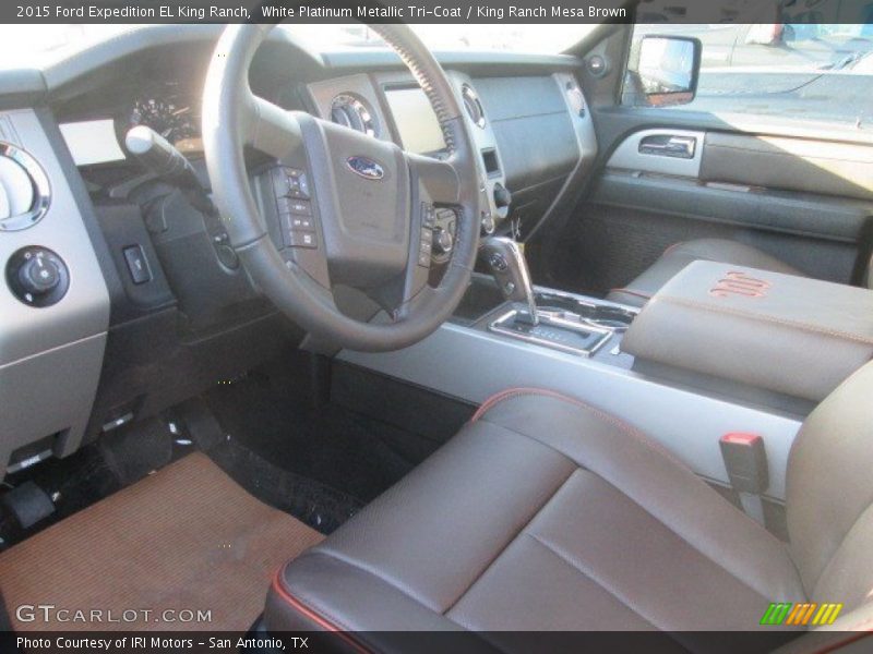 White Platinum Metallic Tri-Coat / King Ranch Mesa Brown 2015 Ford Expedition EL King Ranch