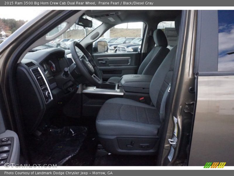 Prairie Pearl / Black/Diesel Gray 2015 Ram 3500 Big Horn Crew Cab Dual Rear Wheel