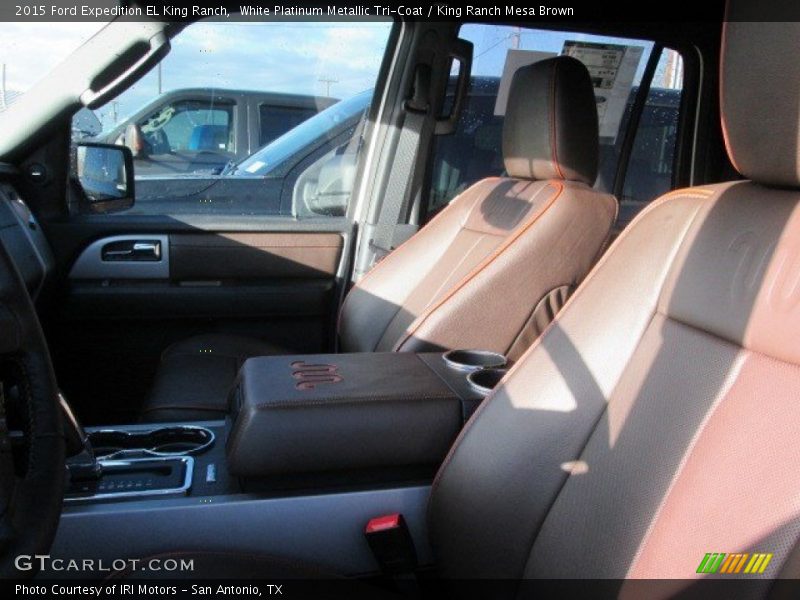 White Platinum Metallic Tri-Coat / King Ranch Mesa Brown 2015 Ford Expedition EL King Ranch