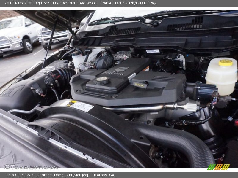 Prairie Pearl / Black/Diesel Gray 2015 Ram 3500 Big Horn Crew Cab Dual Rear Wheel