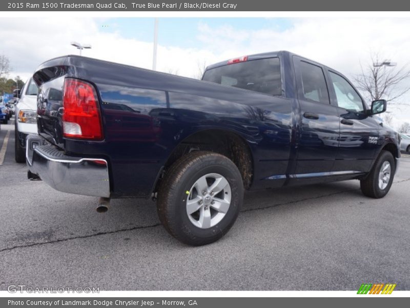 True Blue Pearl / Black/Diesel Gray 2015 Ram 1500 Tradesman Quad Cab