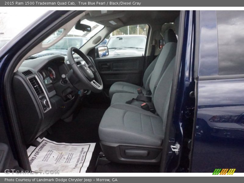 True Blue Pearl / Black/Diesel Gray 2015 Ram 1500 Tradesman Quad Cab