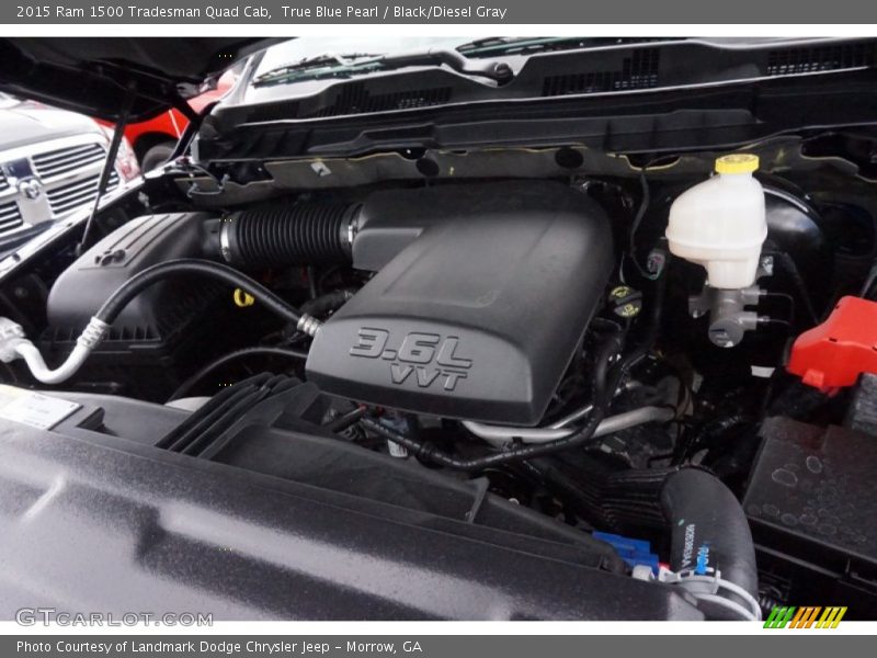 True Blue Pearl / Black/Diesel Gray 2015 Ram 1500 Tradesman Quad Cab