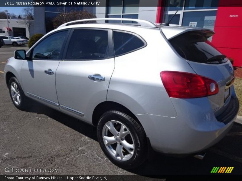 Silver Ice Metallic / Gray 2011 Nissan Rogue SV AWD