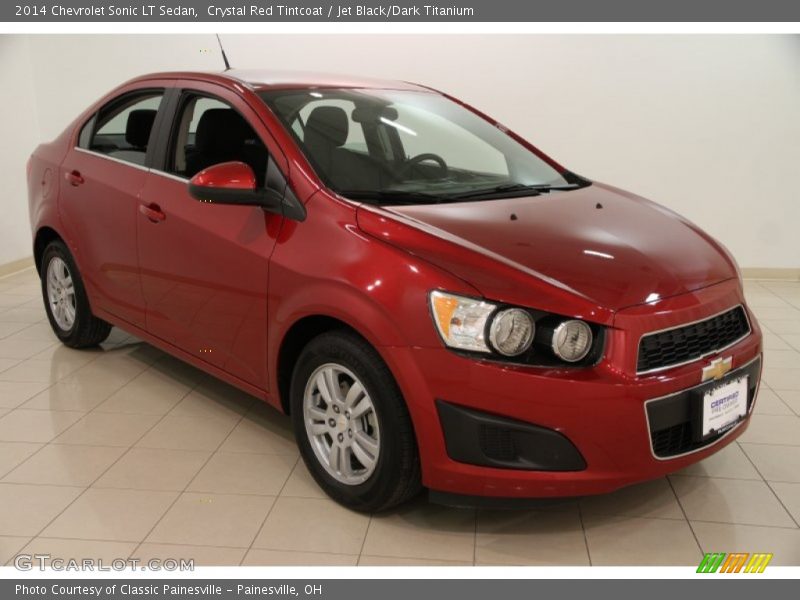 Crystal Red Tintcoat / Jet Black/Dark Titanium 2014 Chevrolet Sonic LT Sedan