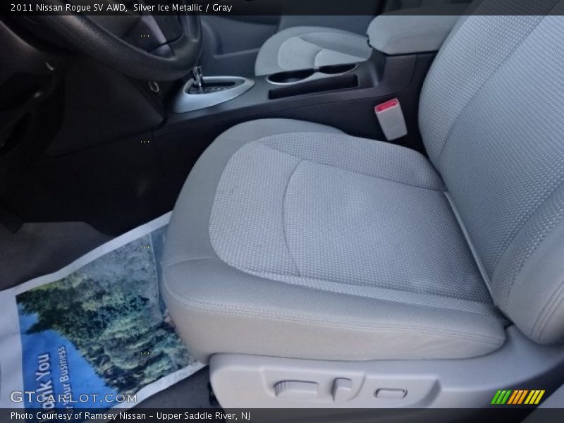 Silver Ice Metallic / Gray 2011 Nissan Rogue SV AWD
