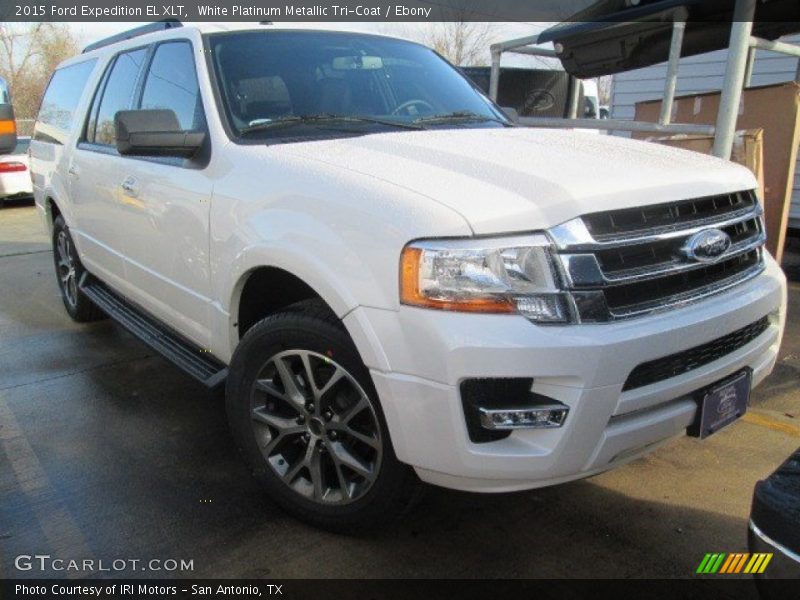 White Platinum Metallic Tri-Coat / Ebony 2015 Ford Expedition EL XLT
