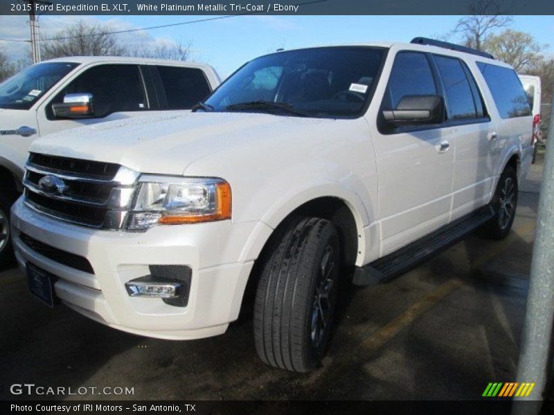 White Platinum Metallic Tri-Coat / Ebony 2015 Ford Expedition EL XLT