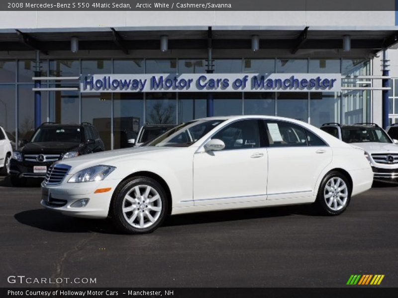 Arctic White / Cashmere/Savanna 2008 Mercedes-Benz S 550 4Matic Sedan