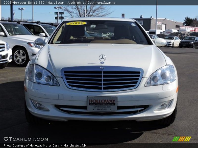 Arctic White / Cashmere/Savanna 2008 Mercedes-Benz S 550 4Matic Sedan