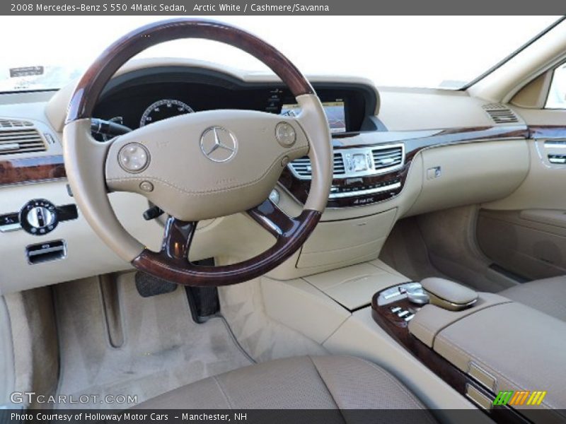 Arctic White / Cashmere/Savanna 2008 Mercedes-Benz S 550 4Matic Sedan