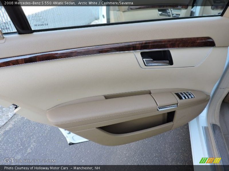 Arctic White / Cashmere/Savanna 2008 Mercedes-Benz S 550 4Matic Sedan