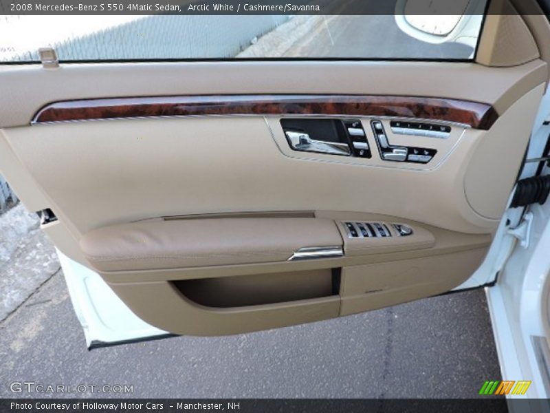 Arctic White / Cashmere/Savanna 2008 Mercedes-Benz S 550 4Matic Sedan