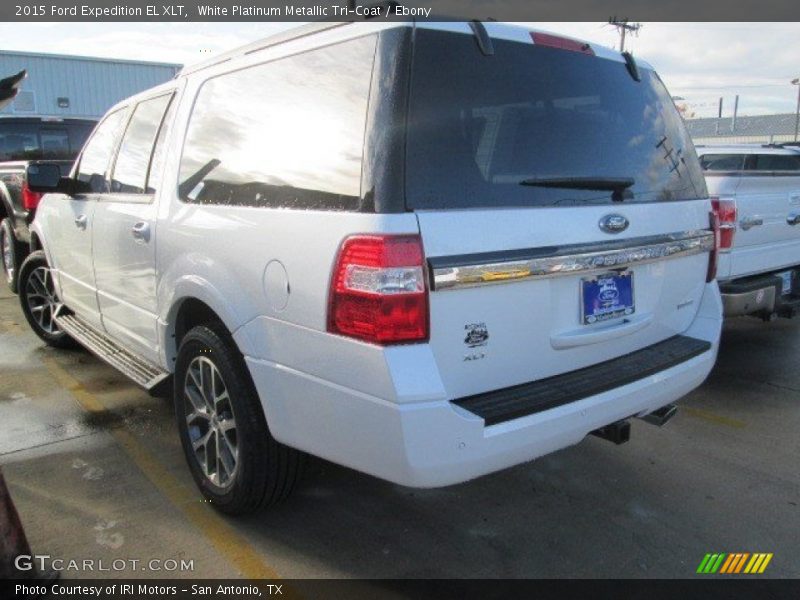 White Platinum Metallic Tri-Coat / Ebony 2015 Ford Expedition EL XLT