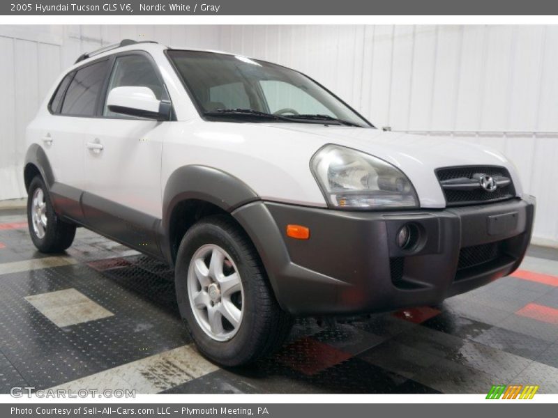 Nordic White / Gray 2005 Hyundai Tucson GLS V6
