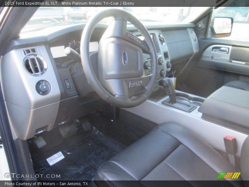 White Platinum Metallic Tri-Coat / Ebony 2015 Ford Expedition EL XLT
