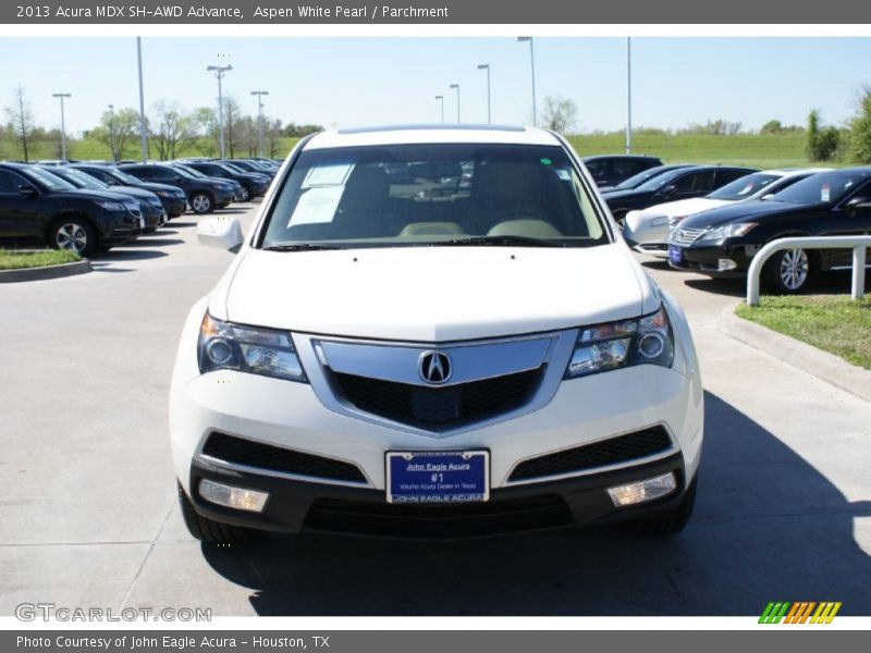 Aspen White Pearl / Parchment 2013 Acura MDX SH-AWD Advance