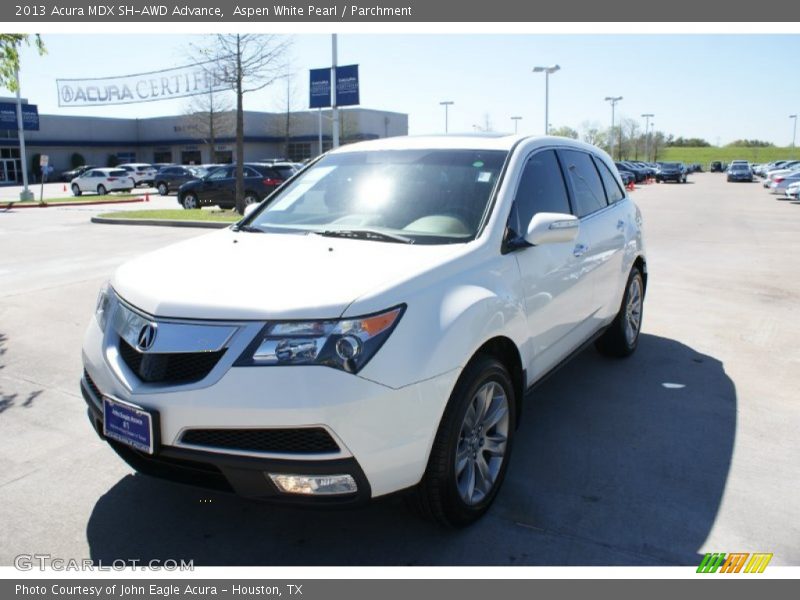 Aspen White Pearl / Parchment 2013 Acura MDX SH-AWD Advance