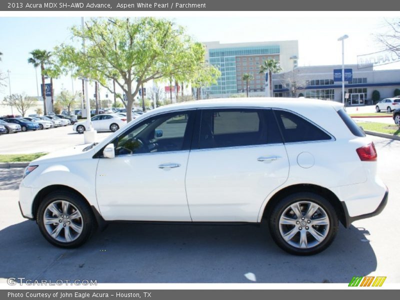 Aspen White Pearl / Parchment 2013 Acura MDX SH-AWD Advance