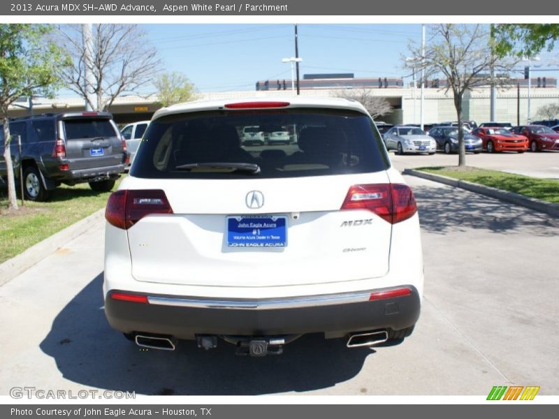 Aspen White Pearl / Parchment 2013 Acura MDX SH-AWD Advance